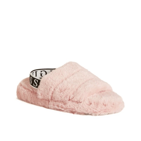 New GUESS Liddie Faux-Fur Slippers SZ 11 - Picture 1 of 4